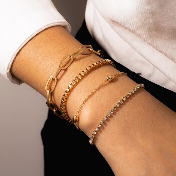 tocona 4pcs/sets luxury rhinestone bracelets charming gold color alloy metal punk chain bohemian jewelry for women 15135, Golden;silver
tocona 4pcs/sets luxury rhinestone bracelets charming gold color alloy metal punk chain bohemian jewelry for women 15135, Golden;silver