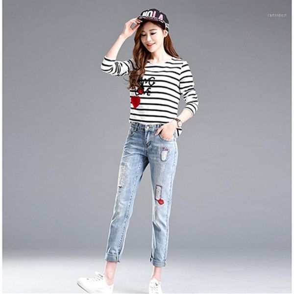 women's jeans hole autumn women spring embroidery high zipper ankle length pants harem female loose comfortable zx1111, Blue
women's jeans hole autumn women spring embroidery high zipper ankle length pants harem female loose comfortable zx1111, Blue