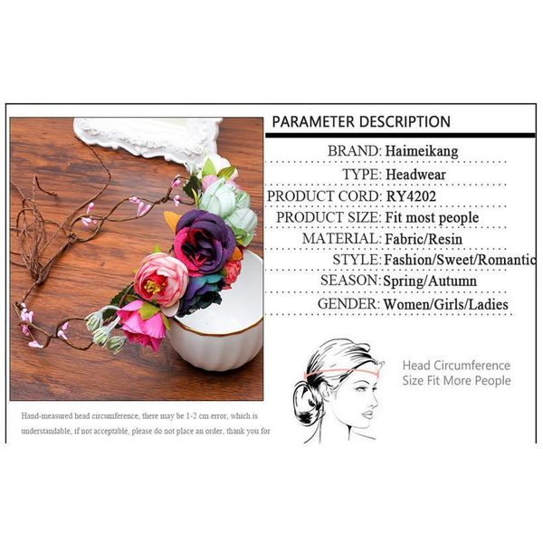 haimeikang women flower tiara wedding floral headband hair accessories bridal garland princess wreath girls crown headdr qyloba
haimeikang women flower tiara wedding floral headband hair accessories bridal garland princess wreath girls crown headdr qyloba