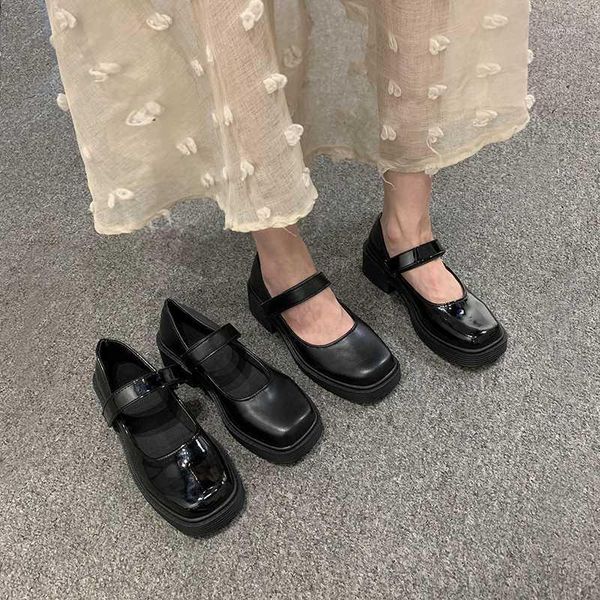 eoeodoit spring autumn retro leather shoes med heel square toe marry jeans pumps women vintage hook loop shoes student cosplay1, Black
eoeodoit spring autumn retro leather shoes med heel square toe marry jeans pumps women vintage hook loop shoes student cosplay1, Black