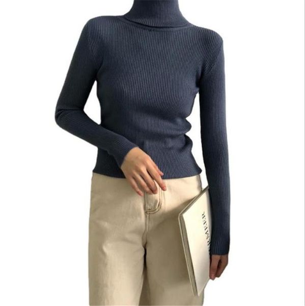 womens turtleneck sweaters winter solid color knitted long sleeve slim women sweater casual ladies warm clothing, White;black
womens turtleneck sweaters winter solid color knitted long sleeve slim women sweater casual ladies warm clothing, White;black