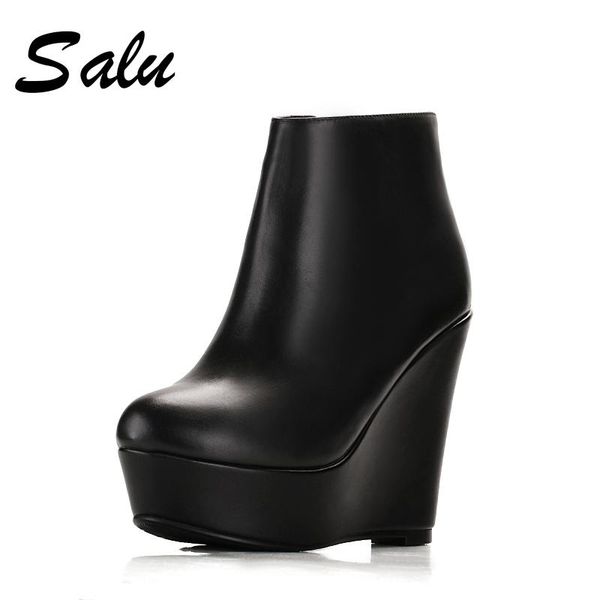 salu fashion comfortable genuine leather women's ankle boots elegant square toe thick heels pumps party casual shoes woman, Black
salu fashion comfortable genuine leather women's ankle boots elegant square toe thick heels pumps party casual shoes woman, Black