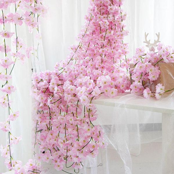decorative flowers & wreaths 2m rattan sakura cherry blossom vine artificial flower for wedding home party kids room decoration diy craft fa
decorative flowers & wreaths 2m rattan sakura cherry blossom vine artificial flower for wedding home party kids room decoration diy craft fa