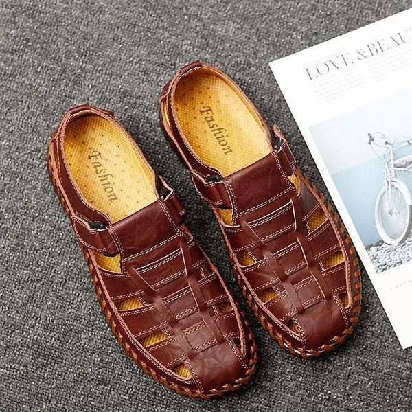 summer 2020 new leather fashion sandals mens shoes large sizes 47 roman walking handmade luxe cuir hollow breathable sandalhas1, Black
summer 2020 new leather fashion sandals mens shoes large sizes 47 roman walking handmade luxe cuir hollow breathable sandalhas1, Black