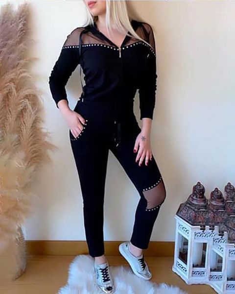 women jackets female streetwear two piece set women suits 2021 black long sleeve zipper mesh set for1, Gray
women jackets female streetwear two piece set women suits 2021 black long sleeve zipper mesh set for1, Gray