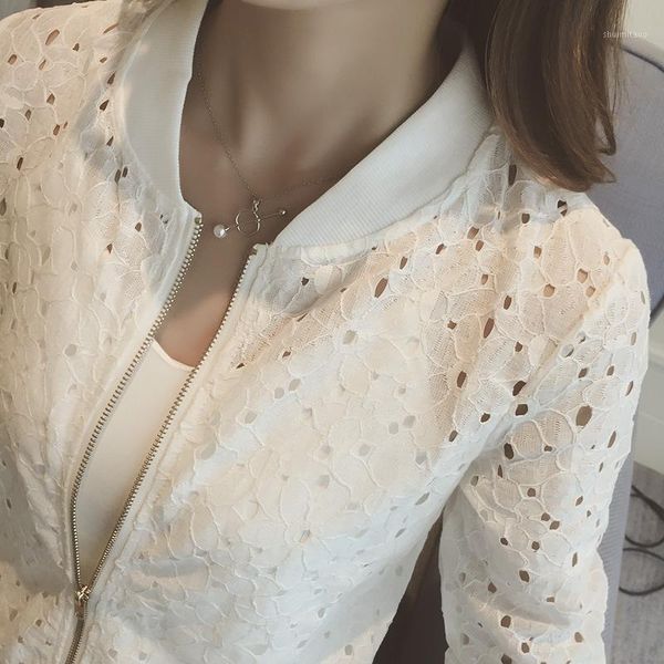 2019 women's summer thin jacket lace long sleeve sunscreen women clothing hollow out breathable bomber jacket black white1, Black;brown
2019 women's summer thin jacket lace long sleeve sunscreen women clothing hollow out breathable bomber jacket black white1, Black;brown