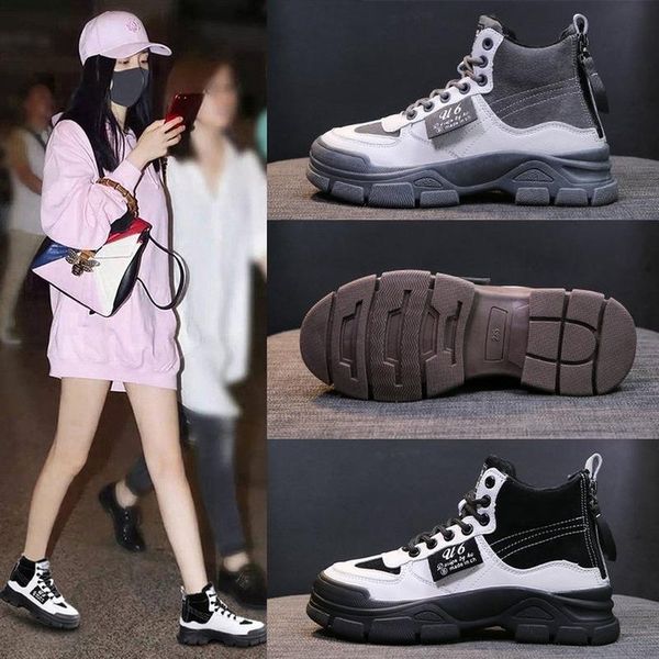 double zipper high-shoes women 2020 winter new women's boots thick-soled plus velvet sneakers wild gray women shoes, Black
double zipper high-shoes women 2020 winter new women's boots thick-soled plus velvet sneakers wild gray women shoes, Black