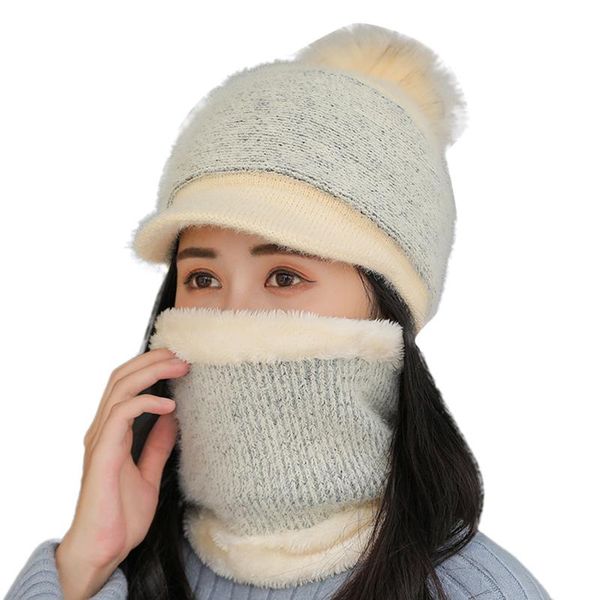 winter warm knit crochet cap scarf neckerchief windproof thick knitted hat outdoor warm hat gorro woman solid pompon, Blue;gray
winter warm knit crochet cap scarf neckerchief windproof thick knitted hat outdoor warm hat gorro woman solid pompon, Blue;gray
