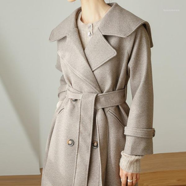 women's wool & blends fall, easing the double-breasted accept waist paragraph dust coat grows in woolen cloth clip female navy cotton c, Black
women's wool & blends fall, easing the double-breasted accept waist paragraph dust coat grows in woolen cloth clip female navy cotton c, Black