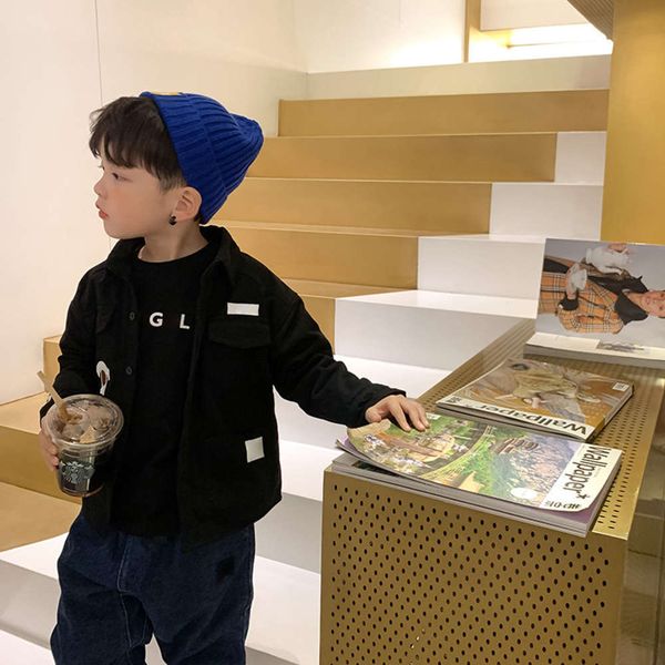 thickened mn2167 20 winter children's plush shirt letter printed tooling coat zge8, Black
thickened mn2167 20 winter children's plush shirt letter printed tooling coat zge8, Black