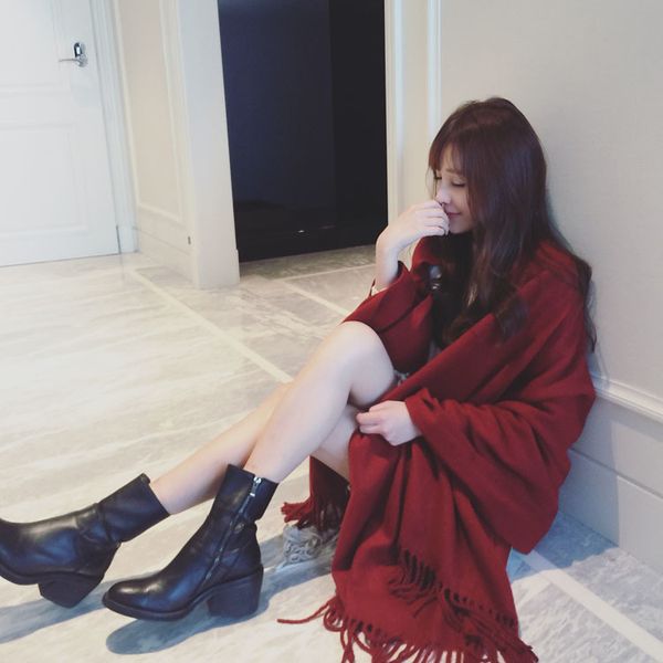 scarves women winter korean versatile women's shawl dual-purpose red student long solid neck warm and thick cape, Blue;gray
scarves women winter korean versatile women's shawl dual-purpose red student long solid neck warm and thick cape, Blue;gray