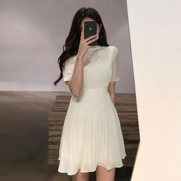 women a line short sleeve high o neck mini dress female chiffon waist slimming white shirt dresses vestidos de fiesta sukienka letnia, Black;gray
women a line short sleeve high o neck mini dress female chiffon waist slimming white shirt dresses vestidos de fiesta sukienka letnia, Black;gray