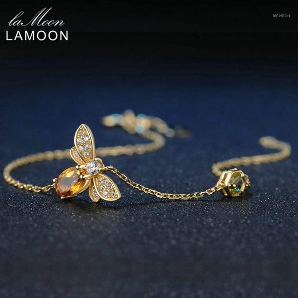 lamoon bee peridot 5x7mm 100% natural oval citrine 925 sterling silver jewelry rose gold chain charm bracelet girl s925 lmhi0021, Golden;silver
lamoon bee peridot 5x7mm 100% natural oval citrine 925 sterling silver jewelry rose gold chain charm bracelet girl s925 lmhi0021, Golden;silver