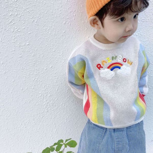 lovely 2020 new wear foreign kmm0091 sle rainbow embroidery knitted children's sweater pz25, Blue
lovely 2020 new wear foreign kmm0091 sle rainbow embroidery knitted children's sweater pz25, Blue