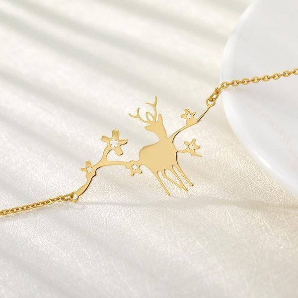 trendy sweet christmas gift sika deer bracelet for women girl kids charms gold tone animal metal snowflake handmade jewelry1, Black
trendy sweet christmas gift sika deer bracelet for women girl kids charms gold tone animal metal snowflake handmade jewelry1, Black