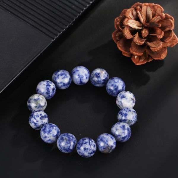 2020 new charm blue white natural stone 6mm 8mm 10mm12mm14mm beads bracelet simple elastic buddha jewelry gift for women men, Black
2020 new charm blue white natural stone 6mm 8mm 10mm12mm14mm beads bracelet simple elastic buddha jewelry gift for women men, Black