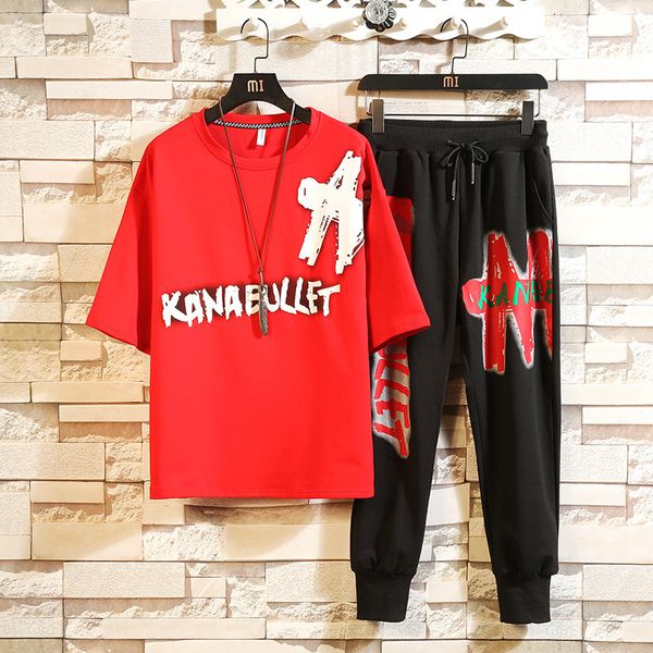 2021 new tracksuit men set summer 2 piece mens clothing casual sportswear o-neck short sleeve sweatsuit+ankle-length pants hip hop vewb, Black
2021 new tracksuit men set summer 2 piece mens clothing casual sportswear o-neck short sleeve sweatsuit+ankle-length pants hip hop vewb, Black