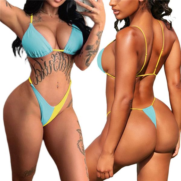 women's patchwork bikini set color swimwear block bra and panty swimsuit two-piece suit for swimming beach vacation, White;black
women's patchwork bikini set color swimwear block bra and panty swimsuit two-piece suit for swimming beach vacation, White;black