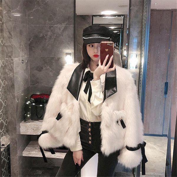 women 2021 winter fashion solid color faux fur coats female thicken warm loose jakctes ladies short single breasted outwear q5151, Black
women 2021 winter fashion solid color faux fur coats female thicken warm loose jakctes ladies short single breasted outwear q5151, Black