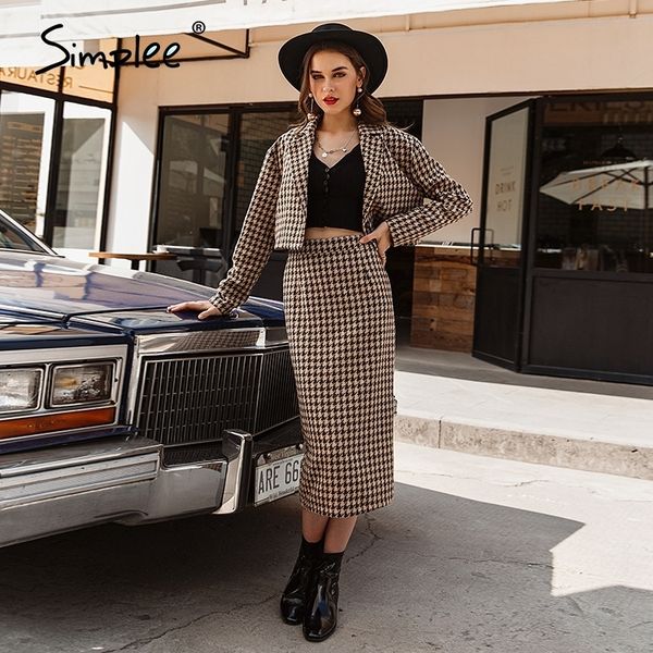 simplee elegant houndstooth fitted skirt suits two-piece casual plaid women skirt a-line woollen coat suits ladies autumnn 201130, White
simplee elegant houndstooth fitted skirt suits two-piece casual plaid women skirt a-line woollen coat suits ladies autumnn 201130, White