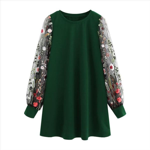 38 2020 women dress o neck mesh long sleeve botanical embroidered pullover dress casual fashion women vestido mujer, Black;gray
38 2020 women dress o neck mesh long sleeve botanical embroidered pullover dress casual fashion women vestido mujer, Black;gray