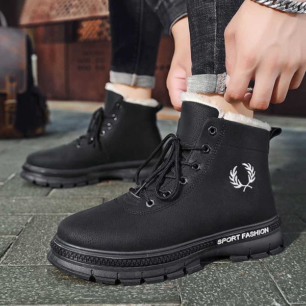 sneakers men's winter keep warm plus velvet thicken platform snow boots high male casual safety sports cotton shoes 220105, Black;brown
sneakers men's winter keep warm plus velvet thicken platform snow boots high male casual safety sports cotton shoes 220105, Black;brown