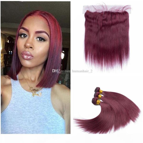 wine red 99j straight hair bundles with lace frontal closure burgundy peruvian human virgin hair weaves with 13*4 lace frontal pre plucked, Black;brown
wine red 99j straight hair bundles with lace frontal closure burgundy peruvian human virgin hair weaves with 13*4 lace frontal pre plucked, Black;brown