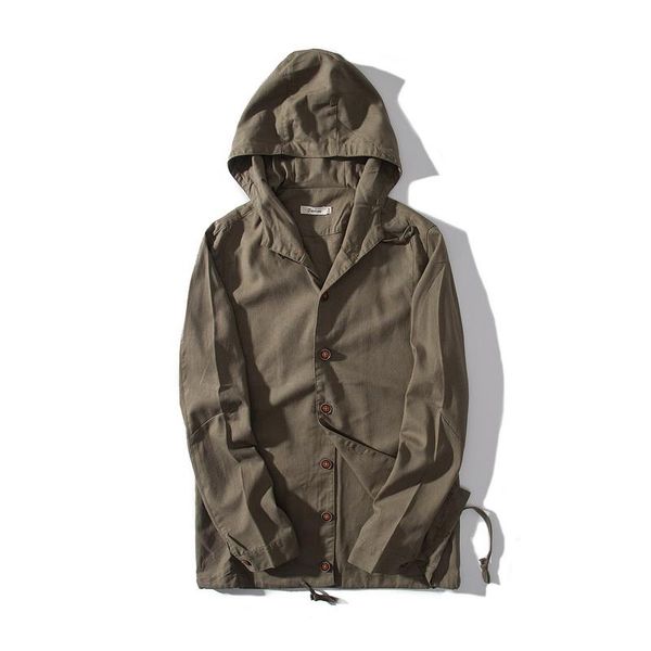french style long-sleeved linen and cotton jackets men brand fashion green jacket male solid casual ourterwear mens jaqueta jas, Black;brown
french style long-sleeved linen and cotton jackets men brand fashion green jacket male solid casual ourterwear mens jaqueta jas, Black;brown