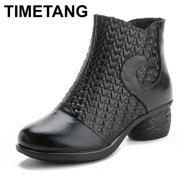 boots timetangplus size 36-41 and warm women embossed genuine lerther thick heel winter fashion ankle for, Black
boots timetangplus size 36-41 and warm women embossed genuine lerther thick heel winter fashion ankle for, Black