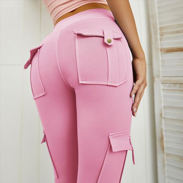 high waist skinny cargo pants women fitness pocket leggings hip pocket pink booty leggings push up workout skinny trousers, Black 
high waist skinny cargo pants women fitness pocket leggings hip pocket pink booty leggings push up workout skinny trousers, Black