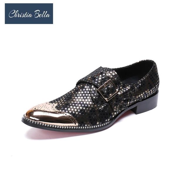 christia bella new british style man shoes large size genuine leather man business shoes monk strap nightclub brogue, Black
christia bella new british style man shoes large size genuine leather man business shoes monk strap nightclub brogue, Black