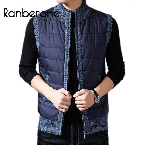 ranberone men sweater coat male autumn winter sleeveless patchwork sweatercoat zipper cardigans sweater man jacket outerwear1, White;black
ranberone men sweater coat male autumn winter sleeveless patchwork sweatercoat zipper cardigans sweater man jacket outerwear1, White;black