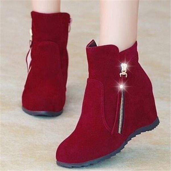 growing 2021 new height women zip winter boots ladies warm skin boot female comfort red wine shoes m498, Black
growing 2021 new height women zip winter boots ladies warm skin boot female comfort red wine shoes m498, Black