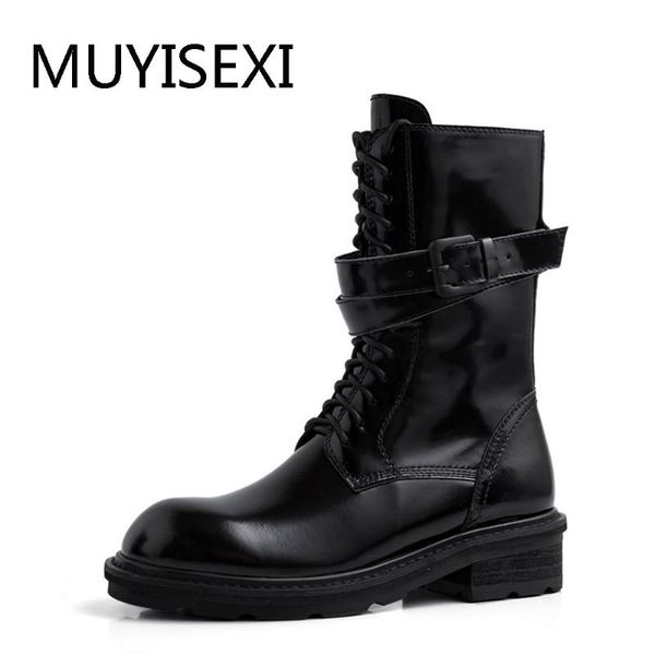 motorcycle boots 4cm square heel platform belt stitching types women genuine leather winter autumn shoes af12 muyisexi, Black
motorcycle boots 4cm square heel platform belt stitching types women genuine leather winter autumn shoes af12 muyisexi, Black