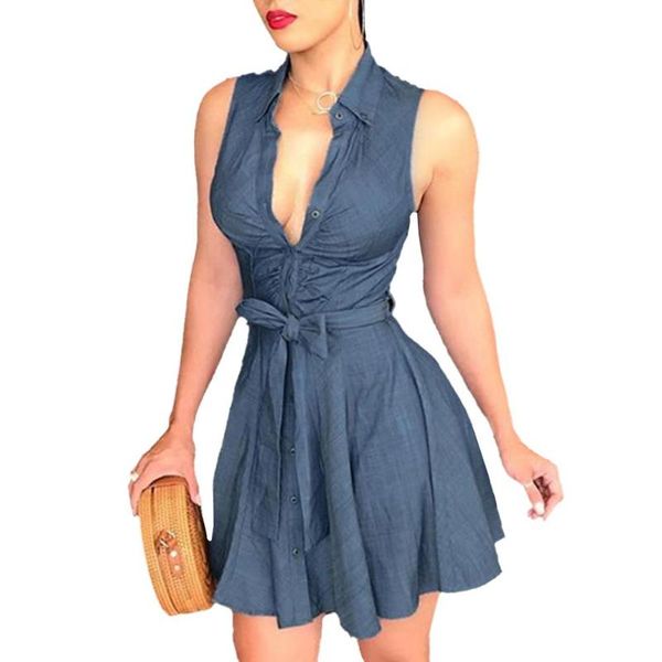 casual dresses elegant polka dots floral print shirt dress summer women v-neck bandage vintage sleeveless mini party vestidos, Black;gray
casual dresses elegant polka dots floral print shirt dress summer women v-neck bandage vintage sleeveless mini party vestidos, Black;gray