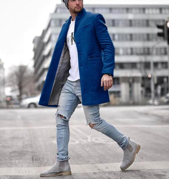 men solid color casual coat men long blends coats winter new business casual overcoat male, Black
men solid color casual coat men long blends coats winter new business casual overcoat male, Black