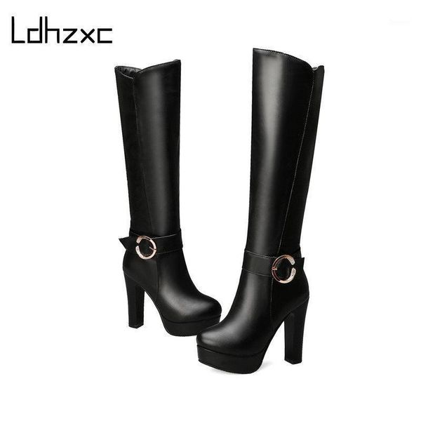 ldhzxc keep warm knee high boots autumn winter pu leather women shoes round toe fashion high heel woman boots size 34-441, Black
ldhzxc keep warm knee high boots autumn winter pu leather women shoes round toe fashion high heel woman boots size 34-441, Black