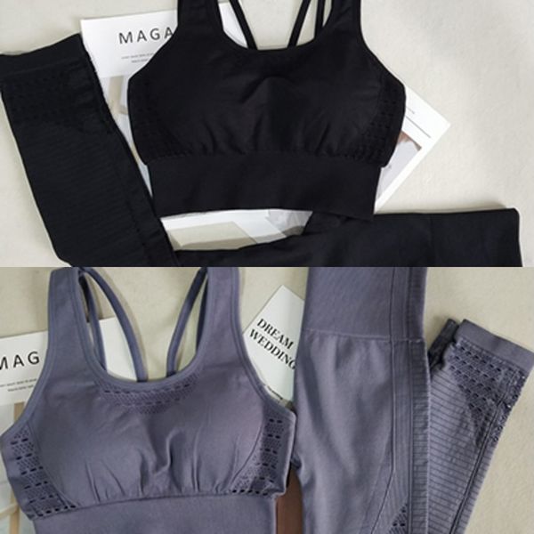 2 piece yoga set sport outfit woman running workout clothes seamless fitness leggings+longline sports bra gym sports wear women c0122, Black;white
2 piece yoga set sport outfit woman running workout clothes seamless fitness leggings+longline sports bra gym sports wear women c0122, Black;white