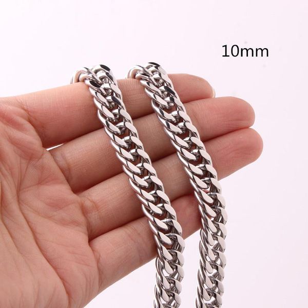 chains 10mm hip hop necklace for men curb cuban link chain sport stainless steel accessory, Silver
chains 10mm hip hop necklace for men curb cuban link chain sport stainless steel accessory, Silver