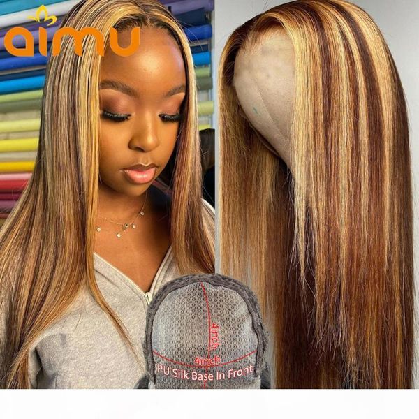 pu silk base wig ombre human hair highlight brown honey blonde brazilian straight 4*4 silk closure fake scalp wigs 180% remy, Black;brown 
pu silk base wig ombre human hair highlight brown honey blonde brazilian straight 4*4 silk closure fake scalp wigs 180% remy, Black;brown