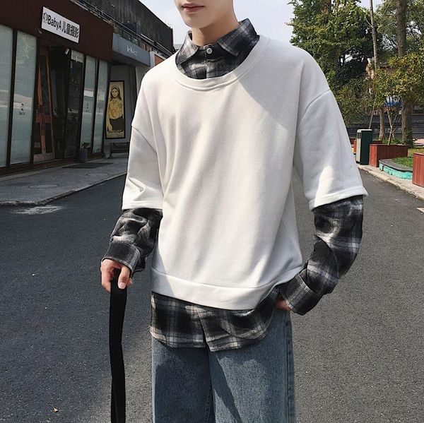 men's hoodies & sweatshirts false two piece coats male tide trend pullover lovers loose hip hop clotehs cotton casual sweatshirt m-2xl, Black
men's hoodies & sweatshirts false two piece coats male tide trend pullover lovers loose hip hop clotehs cotton casual sweatshirt m-2xl, Black