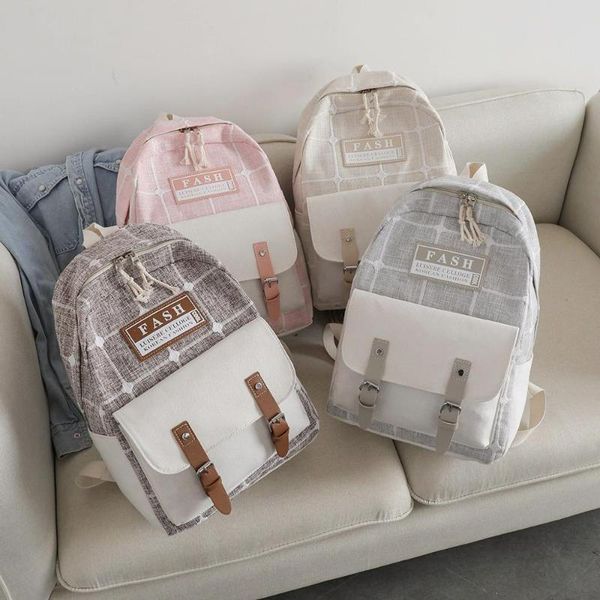 2020 new classic canvas bag women's backpack zipper soft plaid fashion backpack large capacity with pocket women sports
2020 new classic canvas bag women's backpack zipper soft plaid fashion backpack large capacity with pocket women sports