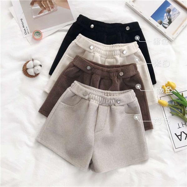 2020 winter new korean high waist thin wide leg shorts are versatile, wearing wool casual boots and pants women's fashion, White;black
2020 winter new korean high waist thin wide leg shorts are versatile, wearing wool casual boots and pants women's fashion, White;black