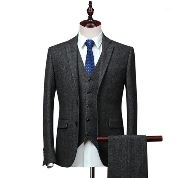 men's suits & blazers vintage tweed herringbone wool blend tailored men suit 3 pieces groom tuxedos groomsman custom made man1, White;black
men's suits & blazers vintage tweed herringbone wool blend tailored men suit 3 pieces groom tuxedos groomsman custom made man1, White;black