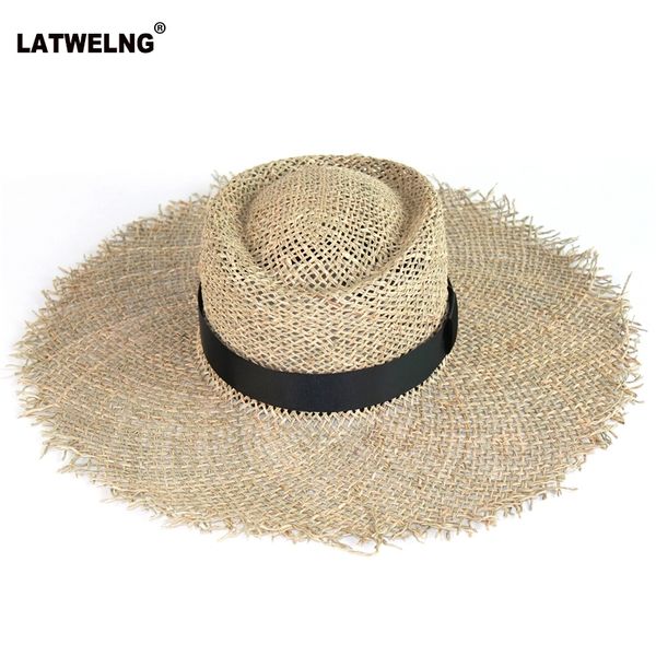 wholesale women sea straw sun hat with black belt fashionable hollow summer beach hats breathable wide brim uv hat with bow y200602, Blue;gray
wholesale women sea straw sun hat with black belt fashionable hollow summer beach hats breathable wide brim uv hat with bow y200602, Blue;gray