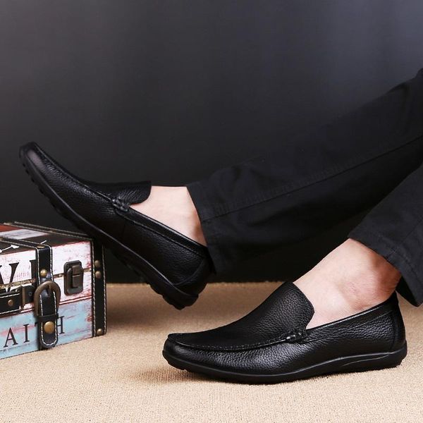 men casual shoes slip on loafers men genuine leather shoes quality male classic men's low flats moccasins, Black
men casual shoes slip on loafers men genuine leather shoes quality male classic men's low flats moccasins, Black