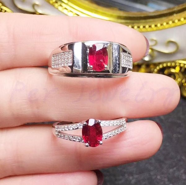 cluster rings couple natural real ruby lovers ring 4*6mm 0.6ct*2pcs gemstone 925 sterling silver fine jewelry t291102, Golden;silver
cluster rings couple natural real ruby lovers ring 4*6mm 0.6ct*2pcs gemstone 925 sterling silver fine jewelry t291102, Golden;silver