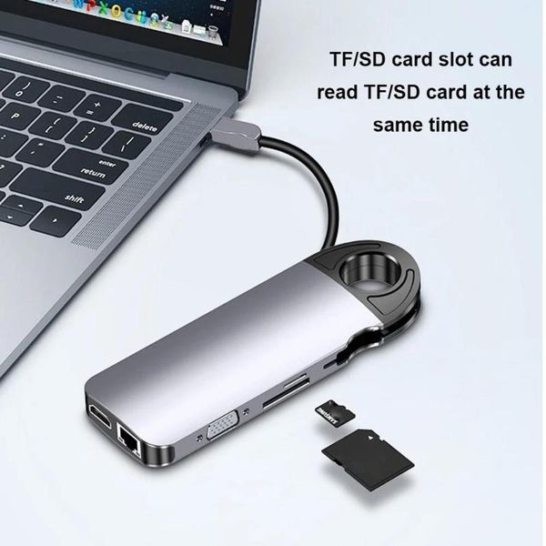 usb c hub type c adapter 10-in-1 dongle with ethernet and 3 usb3.0 multifunctional type hub supports sd/tf card reader and mic
usb c hub type c adapter 10-in-1 dongle with ethernet and 3 usb3.0 multifunctional type hub supports sd/tf card reader and mic
