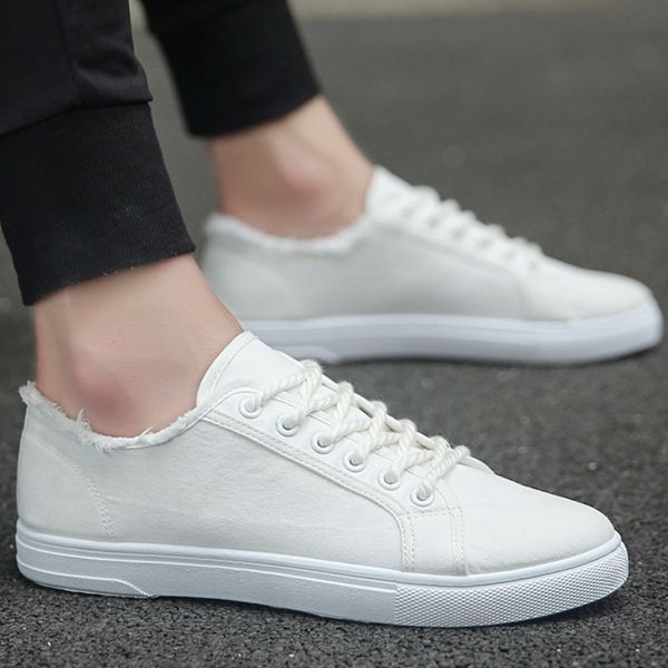 white boys sport 2020 spring classic men casual sneakers canvas men's flat shoes, Black
white boys sport 2020 spring classic men casual sneakers canvas men's flat shoes, Black