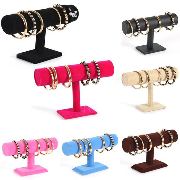 bracelets display portable velvet necklace display stand holder organizer t-bar rack bracelets jewelry accessories, Pink;blue
bracelets display portable velvet necklace display stand holder organizer t-bar rack bracelets jewelry accessories, Pink;blue
